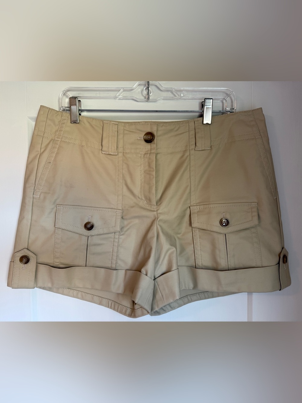 Ann Taylor Khaki Cargo Pocket Women's Shorts